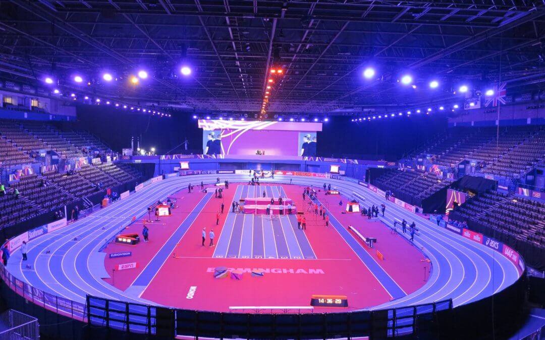 200 metre indoor athletics track
